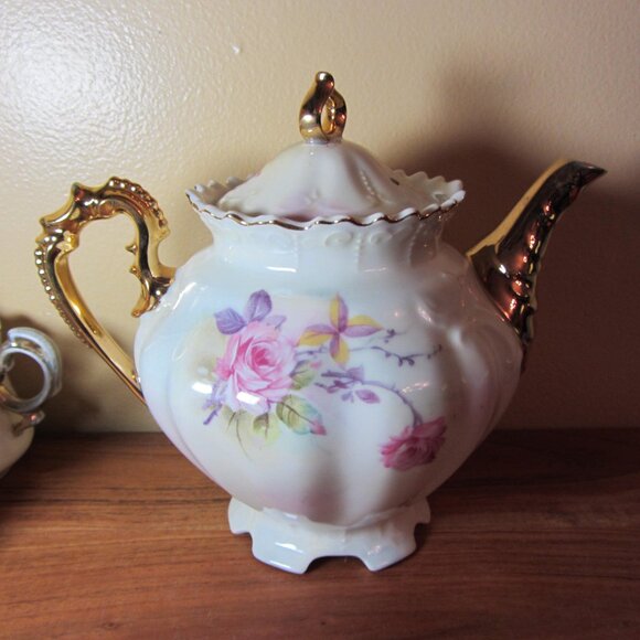 Lefton | Kitchen | Vintage Lefton China Heritage Garden Rose Tea Set ...